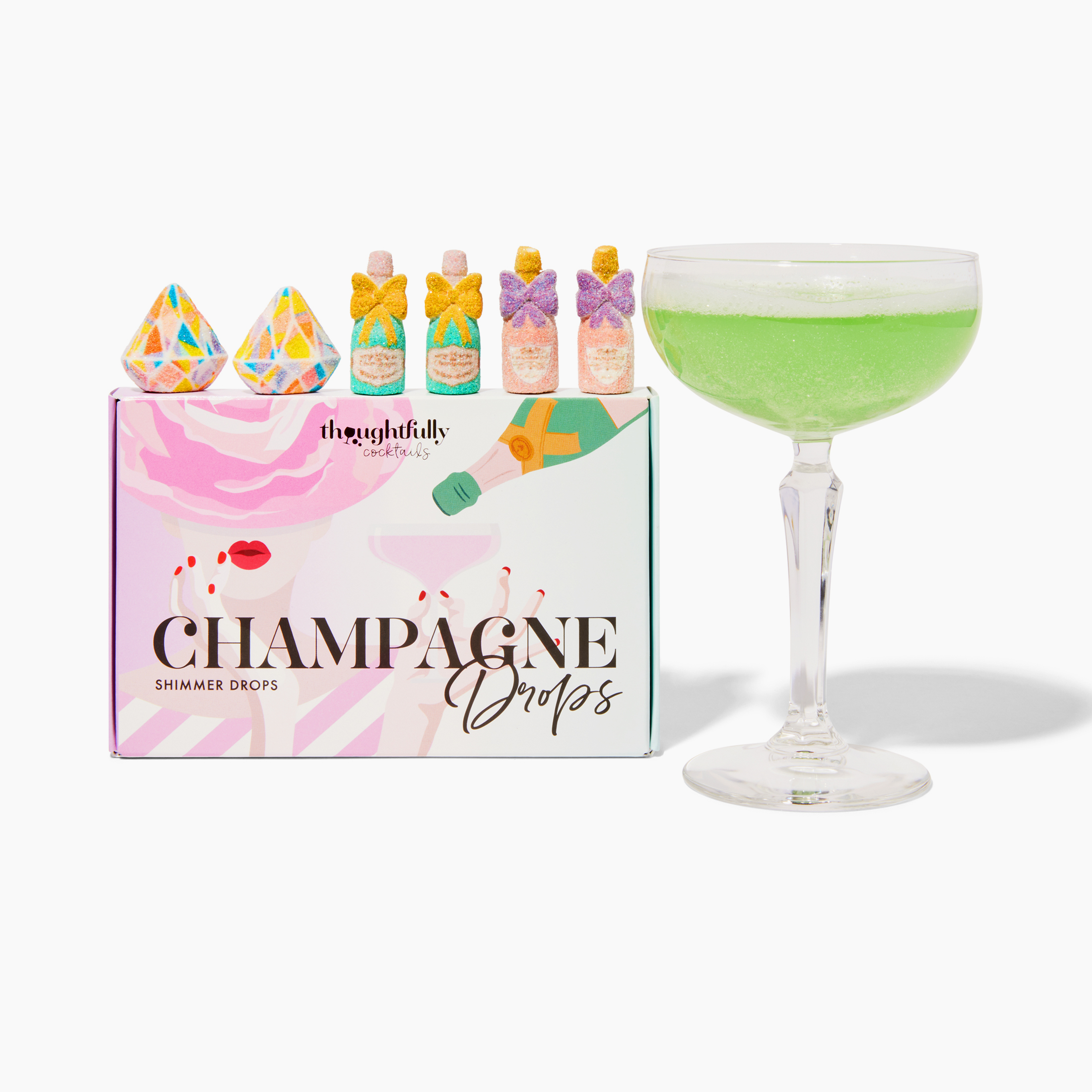 3D Printed Champagne Cocktail Drops, Set of 6