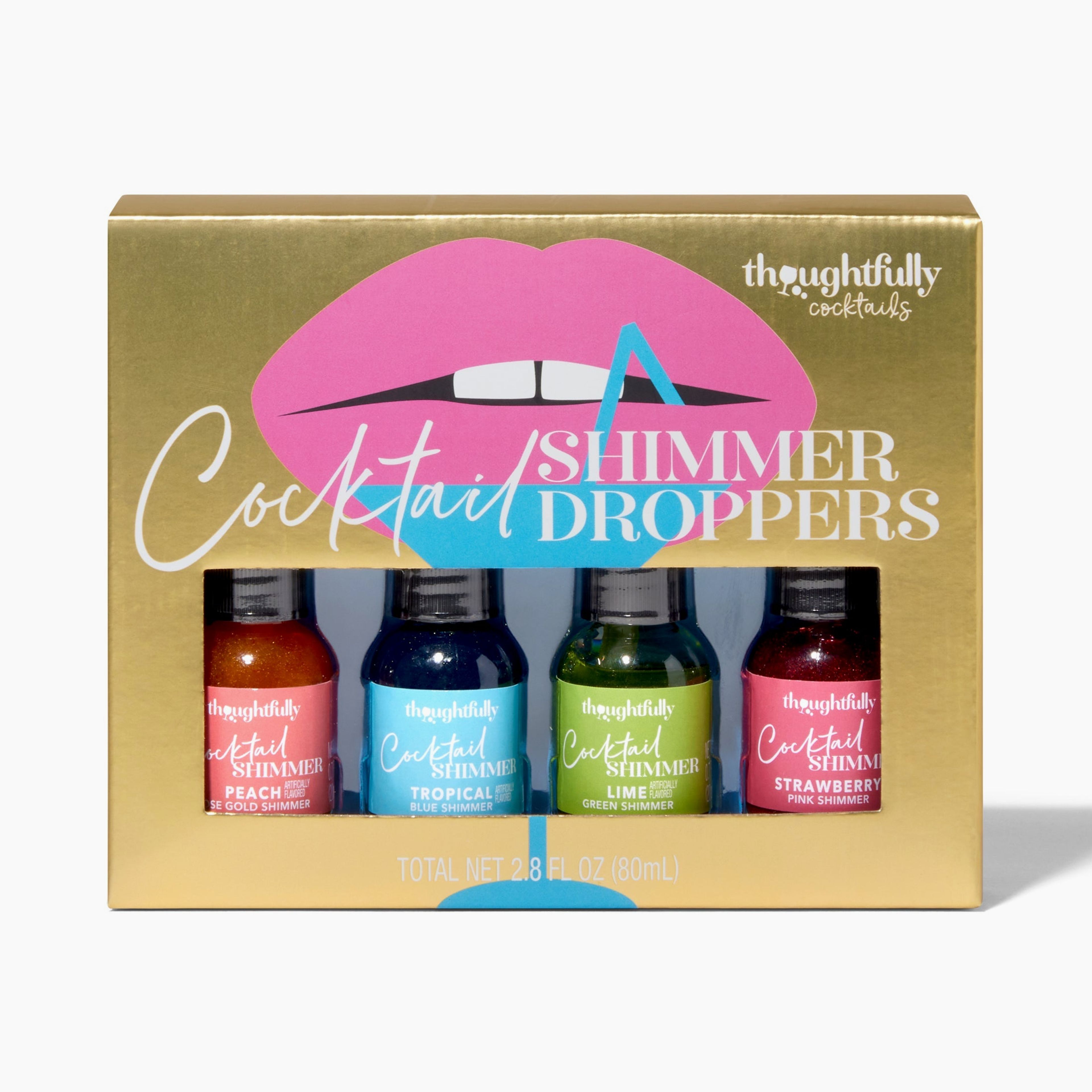 Cocktail Shimmer Droppers, Edible Glitter Set of 4