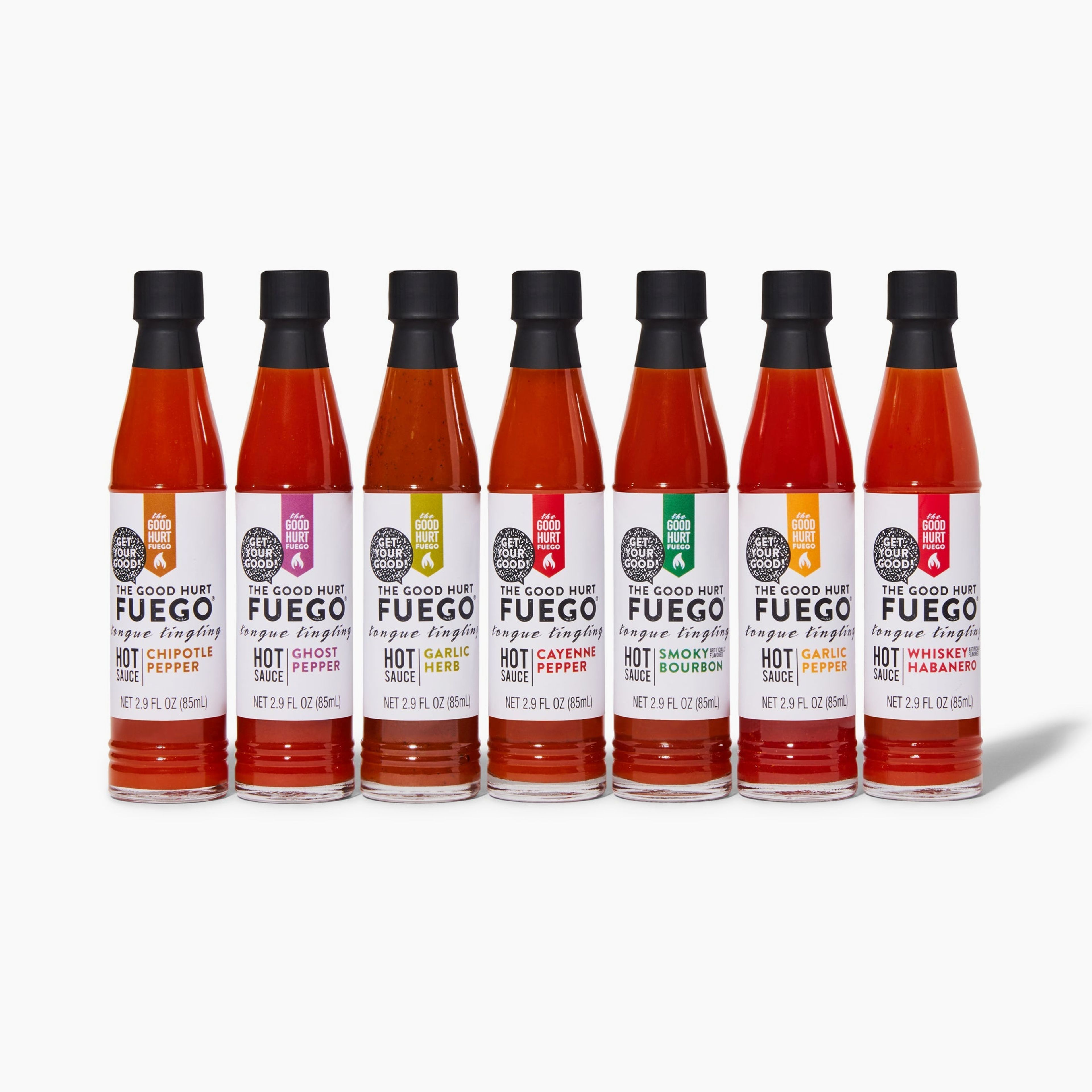 The Good Hurt Fuego Hot Sauce Gift Set, Pack of 7