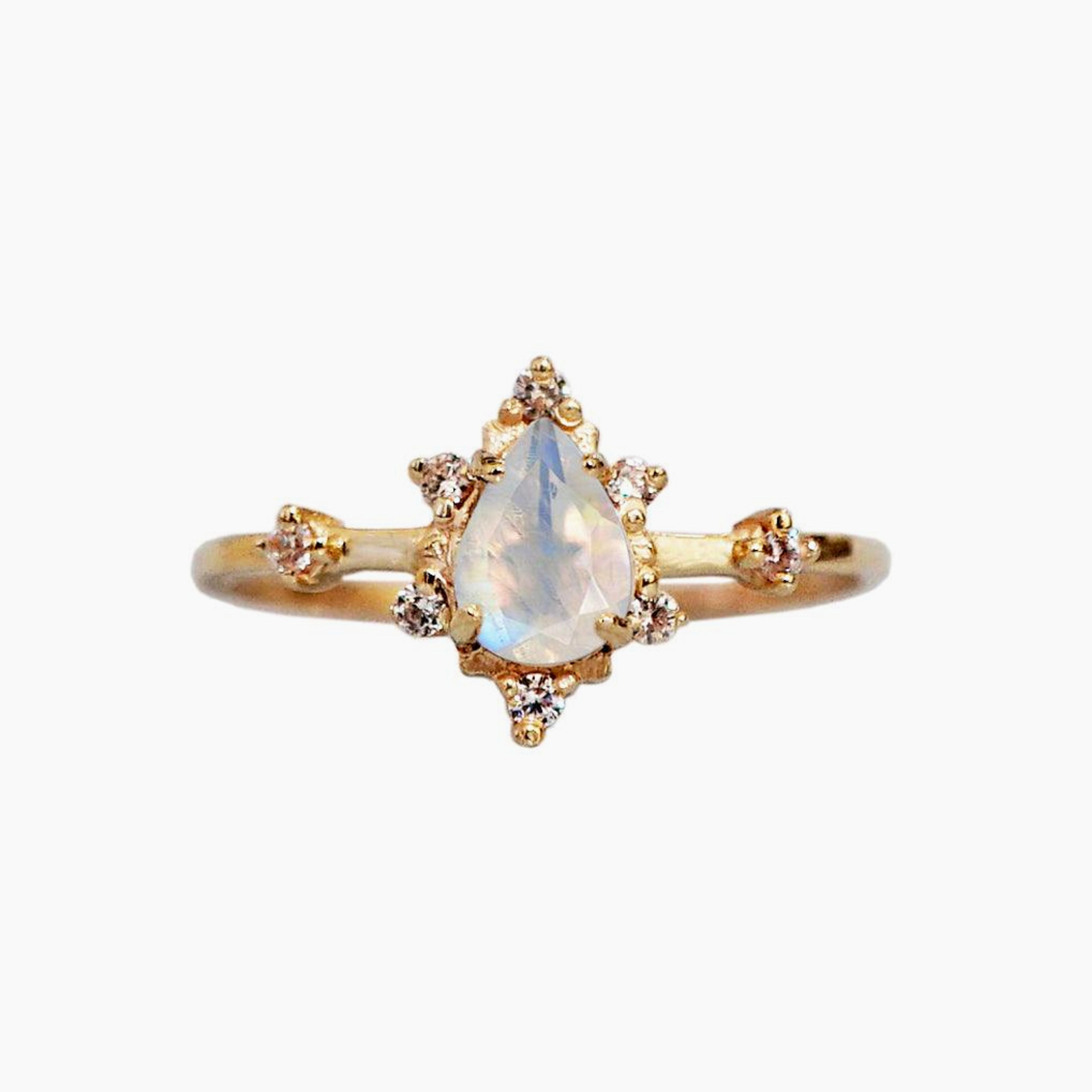 Moonstone Crush Ring in Vermeil, 10K and 14K Gold