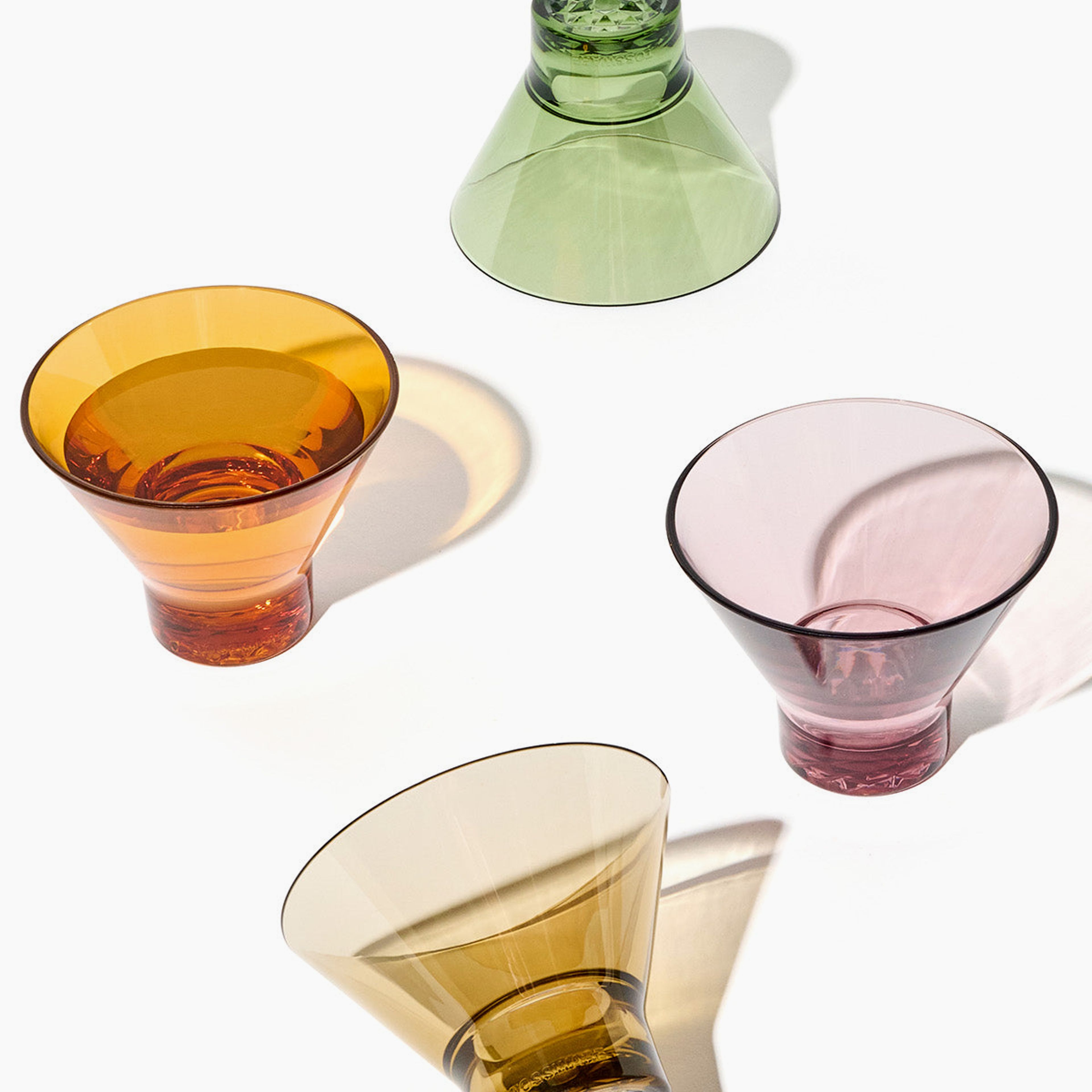 RESERVE 8oz Stemless Martini - Mixed Color Set