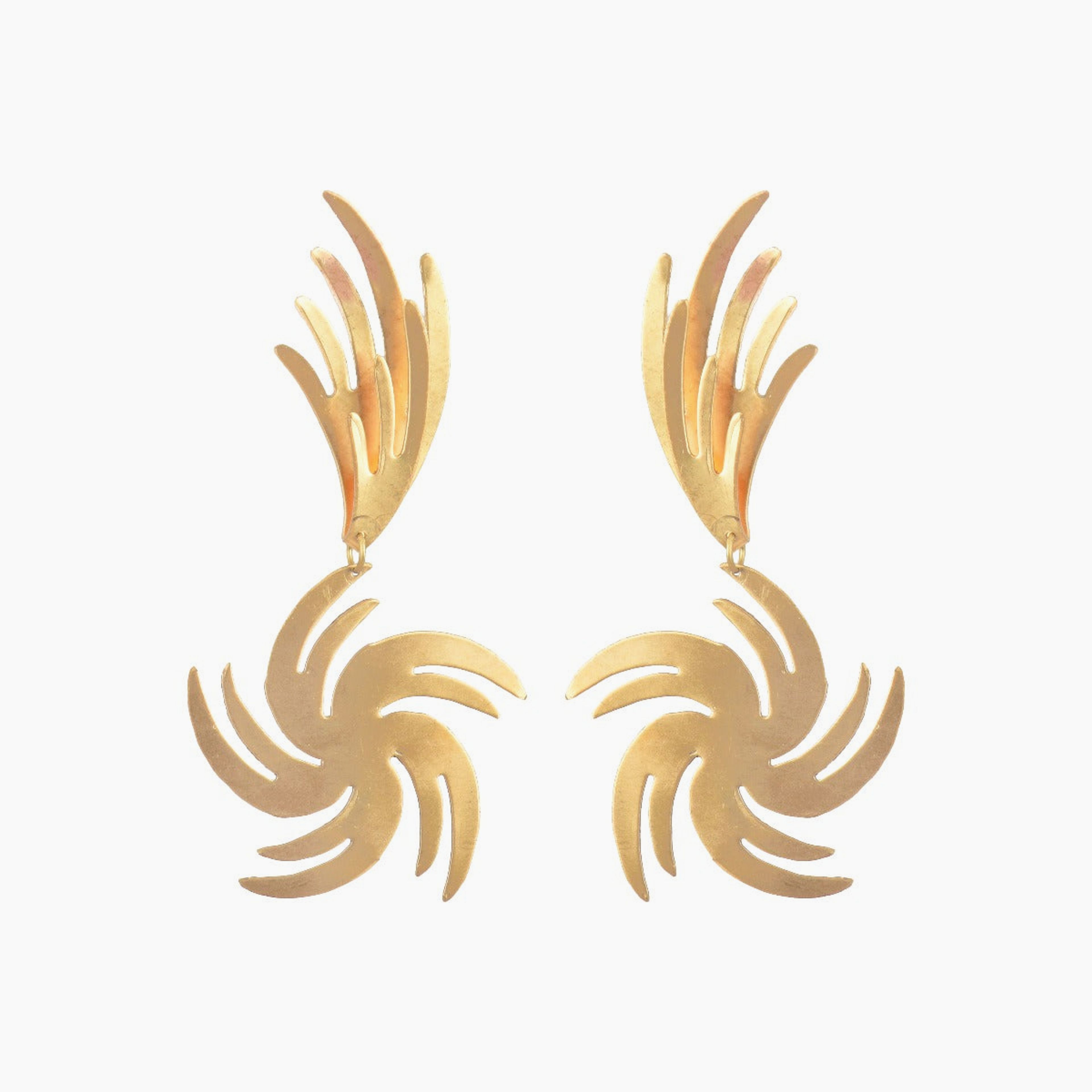 Gold Comet Earrings