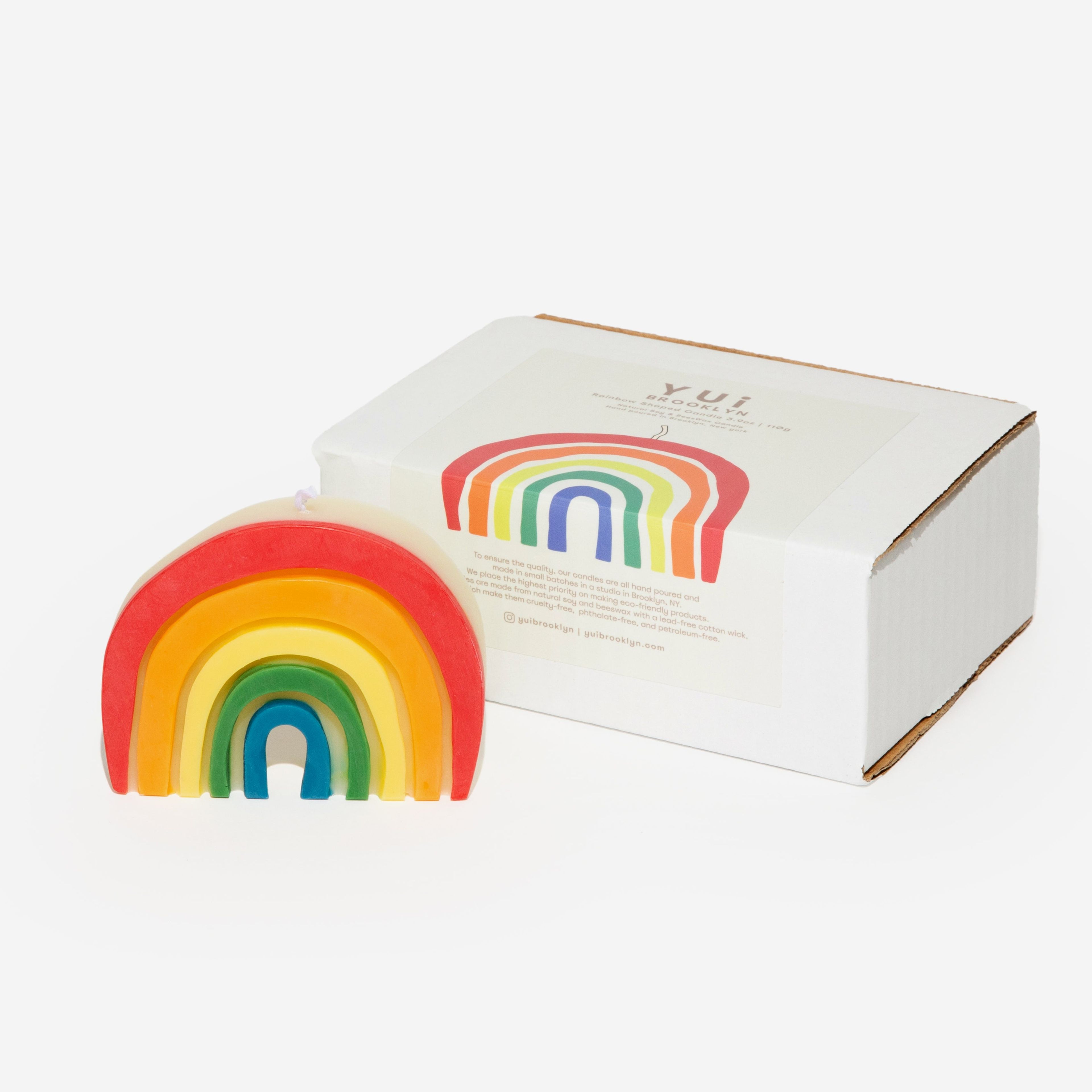 【Ready to ship!】Rainbow Shaped Soy & Bees Wax Candle │ Kawaii Candle