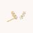 Glimmer Crystal Climber Stud Earrings in Gold