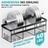 Shower Caddy, 3-Pack with Soap Holder, No Drilling Rustproof Organizer with Save Space Hooks, Apartment Essentials for Bathroom, Kitchen & Living Room, Shelf for Inside Shower