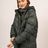 STE FLORINE - Long Down Jacket With Removable Hood for Women (ARMY GREEN)