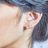 Silver Heart Outline Stud Earrings