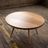 Round Mid Century Modern Wood Coffee Table with Turned Legs | Velma Table