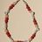 Light Pink & Red Beaded Necklace - Rojo