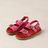 Harper Bicolor Red Magenta Leather Sandals
