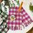 San Andres Gingham Pink & White Kitchen Towel