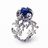 Coral Blue Sapphire Ring