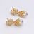 Coral Drop Pearl Gold Earrings