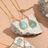 Natural Crystal Large Teardrop Pendant Necklace