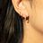 Crystal Vermeil Huggie Hoop Earrings