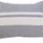 Moroccan Pom Pom Pillow,  Silver and White Stripes on Grey with White/Silver Pom Poms