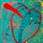Inside my heart - Painting, acrylic on canvas, 2021 (50”x50")