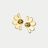 Gold Daisy Clip-on Earrings