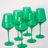 Estelle Colored Wine Stemware - Set of 6 {Kelly Green}