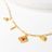 Heart Phases Charm Necklace - Gold