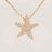 Diamond Starfish Pendant in 14k Yellow Gold