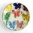Belle Butterflies Accent Plate with Hand-Painted Gold Rim