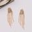 Crystal Chain Party Fringe Earrings | Crystal Cz | 18K Gold Plating