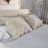 Scalloped Velvet and Linen Decorative Pillow