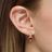 Bubbly Dilara Ruby and Diamond Mini Hoop Earrings