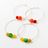 Big Hoops with Three Recycled Glass Beads
