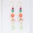 Long Coral and Mixed Bead Earrings