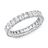 Classic Diamond Eternity Ring with Rectangular Cut White Diamonds set in 14kt Gold