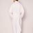 Men's Jacquard Long Robe in White