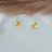 Merkaba Star, Light Body Activation Stud Earrings, 18k Gold