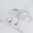 Pebble Stud Earrings - Sapphire + 14k Gold