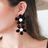 Stacked Black Flower Earrings