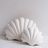 Shell Pillows Pair - Large & Small White Chalk Linen
