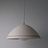 Large Una Dome Pendant in Chalk with Iron Stripe
