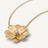 18K Yellow Gold Flower Pendant with Diamonds