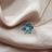 Petite Floating Magen Necklace Blue Fleck