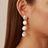 Four Tiered White Keshi Pearl Earrings