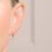 Gracia Dangle Hoop Earrings | 18k Gold Plating over .925 Silver | Crystal