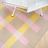 Jute Rug w. pink and yellow stripes