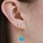 Turquoise single drop earrings