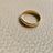 Sparkle scalloped edge 18k gold band ring from Ostersund, Sweden - size 6.5