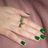 Dia — Structured green jade ring