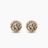 Rosette Stud Earring (Medium) - 14k Gold, Black Rutilated Quartz & Champagne Diamond