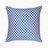 Checkered Brocade Pillow - Pink & Blue  - Square