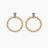 5 MM Gold Filled Triangle Beaded Hoop Earrings