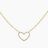 Crystal Hollow Heart Necklace